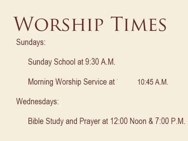 worship-times-at-hillcrest-baptist-church
